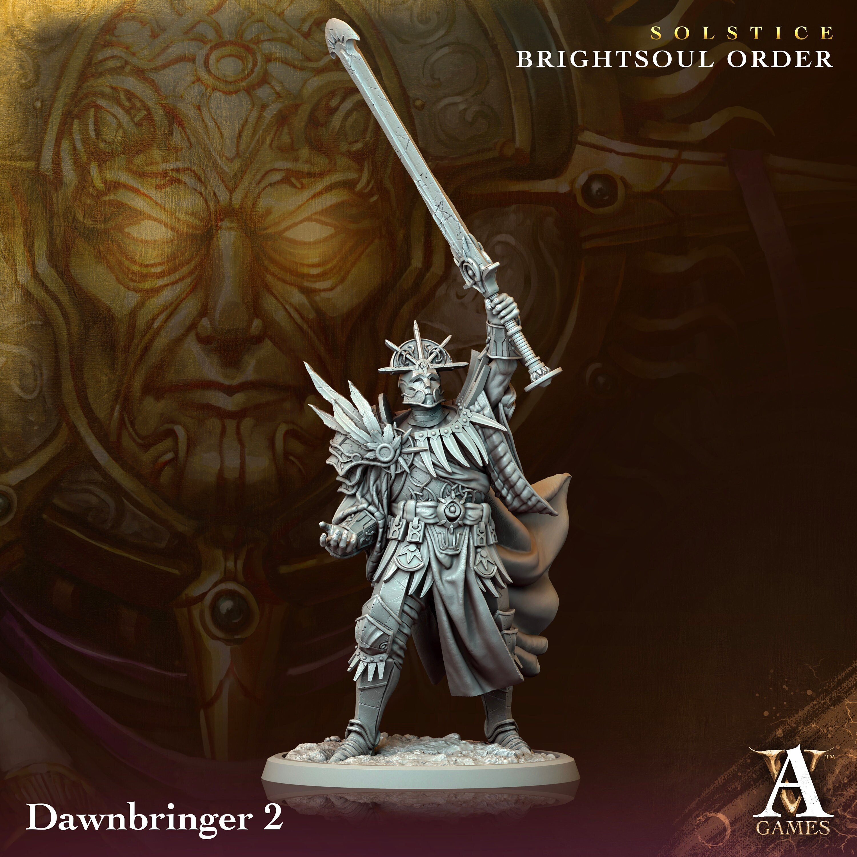thumbnail image 2 of DM Stash Tharavës Arch Angel Of Wisdom – Paladin Cleric Fighter Miniature – D&D DnD Tabletop 2 of 6