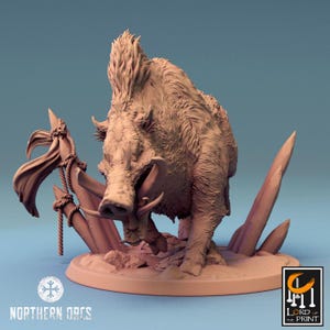 Wild Boar and Giant Miniatures | Dungeons and Dragons 5e | 5 Sizes /Scale