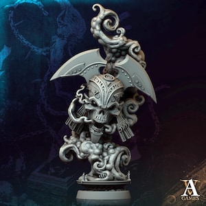 Undead Demi Lich, Flameskull Monster Mini | 28mm,32mm,54mm,75mm,100mm Scales | Dungeons & Dragons Pathfinder | DnD 5e gift idea, RPG figure