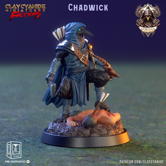 Kenku Raven Folk Aarakocra Fighter Ranger Paladin Cleric 28mm 32mm