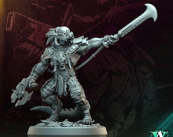 Sci-Fi Alien Miniature | Scaleclad Pillager | Resin 28mm 32mm 54mm 75mm 100mm