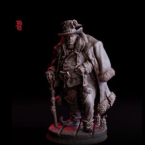 Wizard Illusionist, Warlock, Sorcerer PC NPC | 28mm, 32mm,54mm, 75mm, 100mm Scale Resin Miniature | Dungeons and Dragons | Flesh of Gods