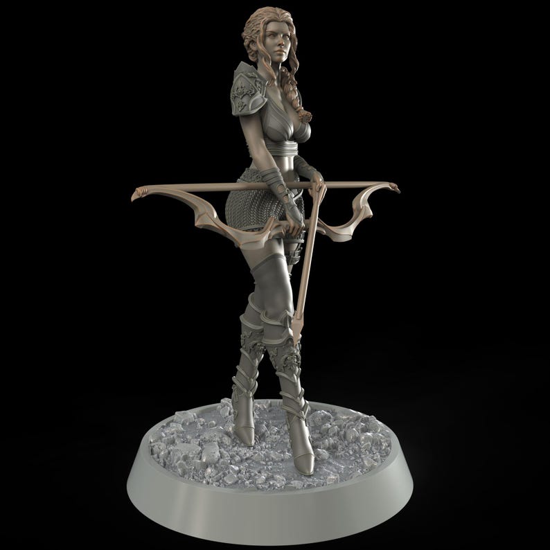 Female Elf Archer Miniature | Sharpshooter Ranger | Unpainted Resin RPG ...
