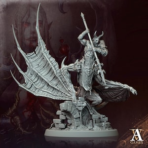 Vampire Lord Mutated Feral Spawn Miniature | 28mm,32mm,54mm Scales | Undead Dungeons & Dragons 5e | Pathfinder | DnD Figurine | RPG Proxy