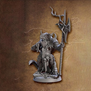 Dragonborn Paladin Fighter Polearm model | 28mm, 32mm, 54mm,75mm Scale Resin Miniature Dungeons and Dragons D&D Pathfinder | Artisan Guild