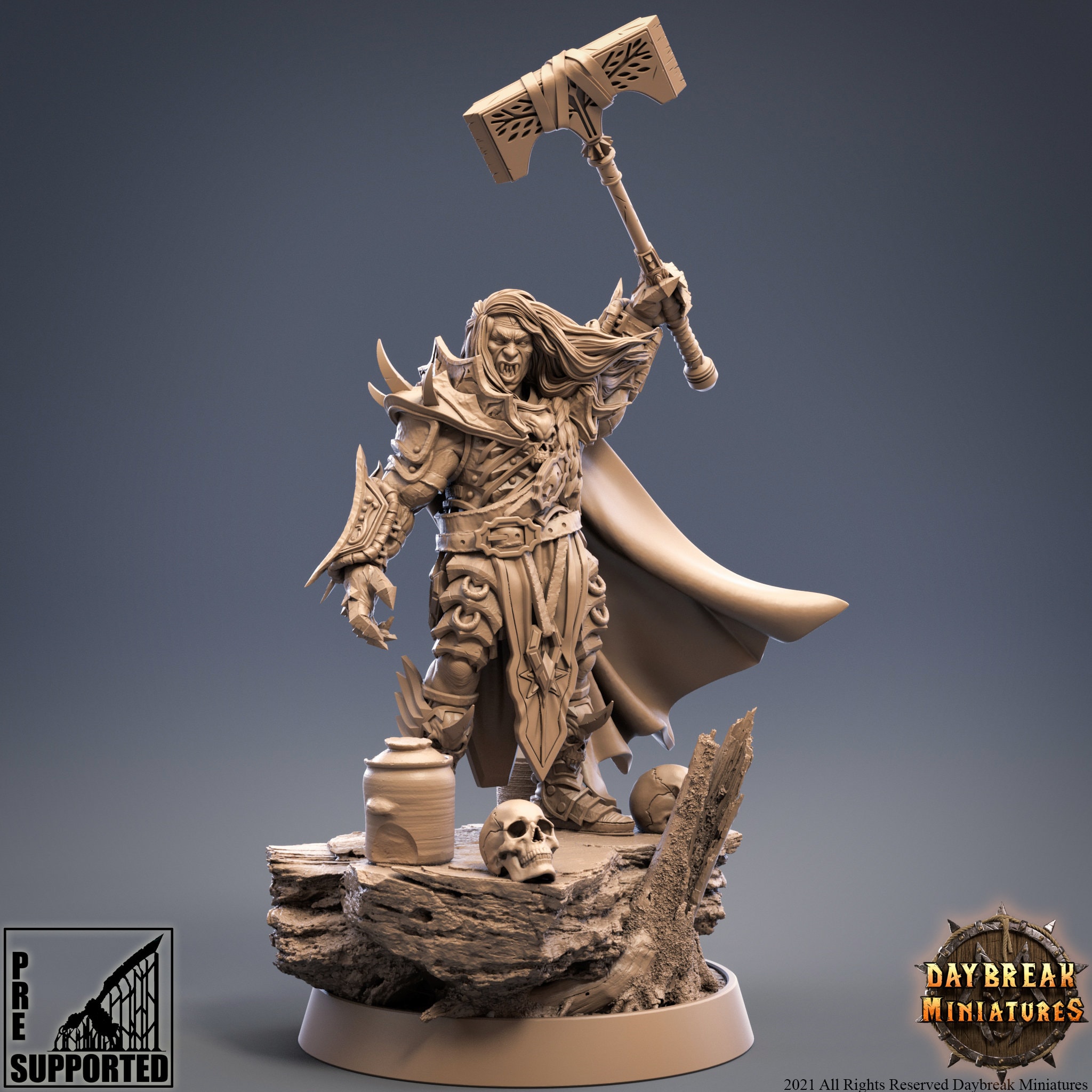 Vampire Blood Knight on Foot | 28mm, 32mm, 75mm Scale Resin