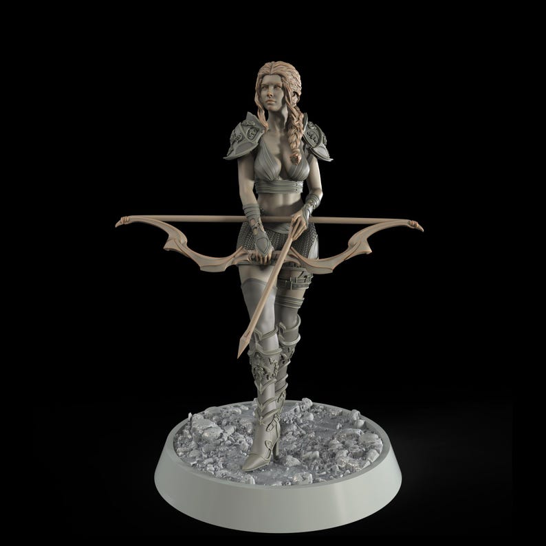 Female Elf Archer Miniature | Sharpshooter Ranger | Unpainted Resin RPG ...