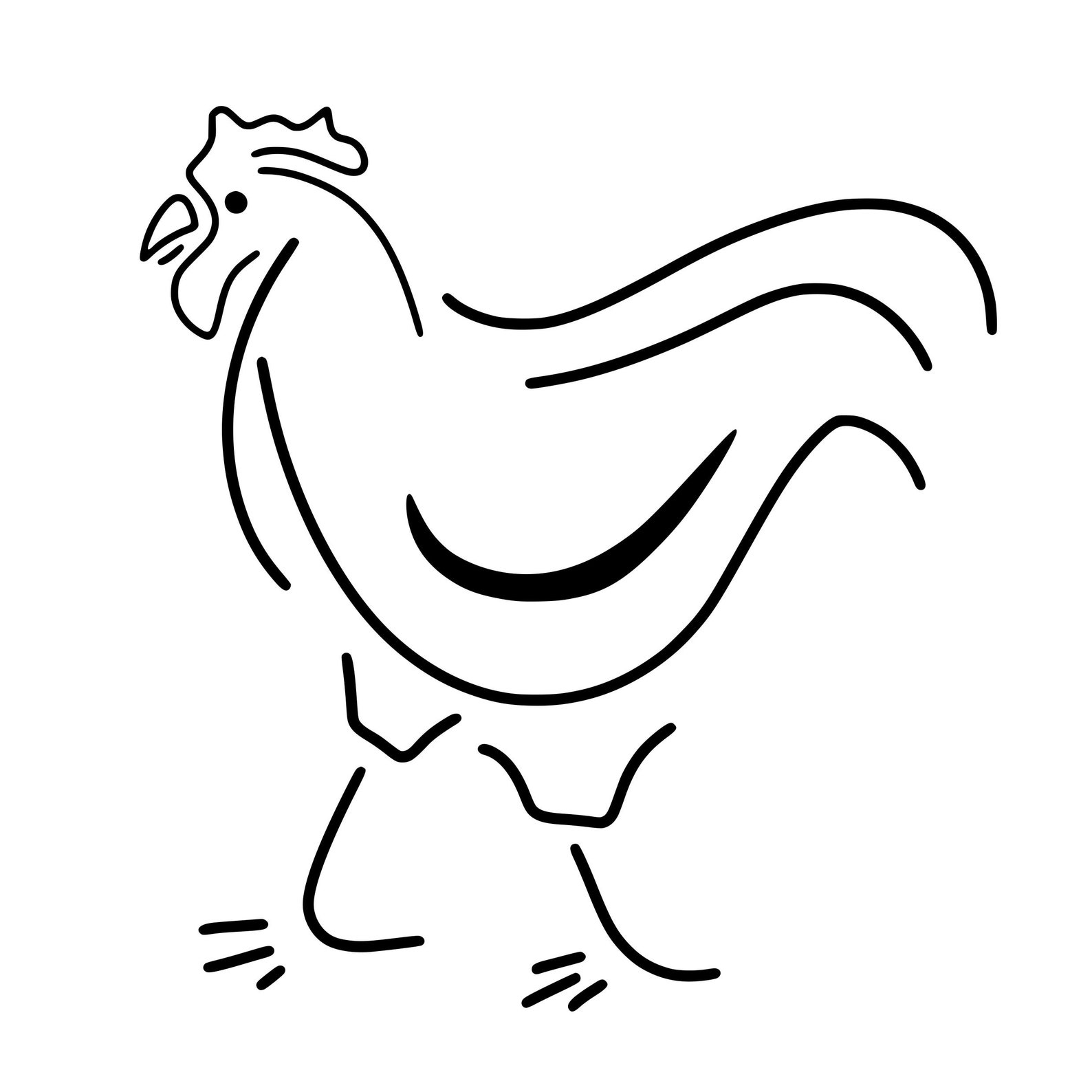 Huhn Schablone. Digitale SVG-Datei | Etsy