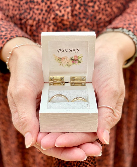 Ring Box Wedding Ring Box Wedding Day Personalised Wedding Box Ring Keepsake Custom Ring Box Personalised Box Bride and Groom Rings Etsy UK