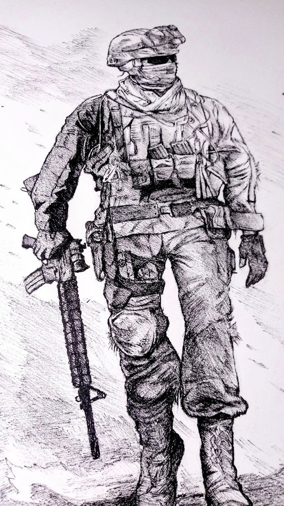 Modern Warfare 2 Pen drawing Etsy
