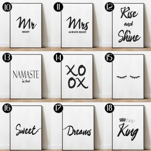 bedroom prints art wall decoration modern posters funny quotes etsy