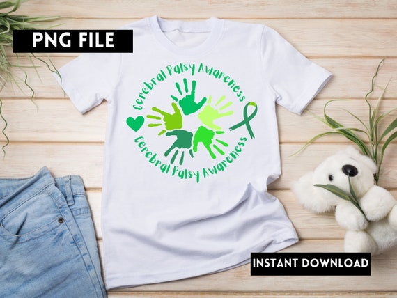 Cerebral Palsy Awareness PNG: Kids T-Shirt Design (Digital Download)