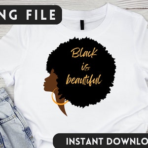 Black is Beautiful, PNG file, Black History, BLM, Fist, Cute, PNG, Kids T-shirt, Cut File for Silhouette, Cut File for Cricut, Digital