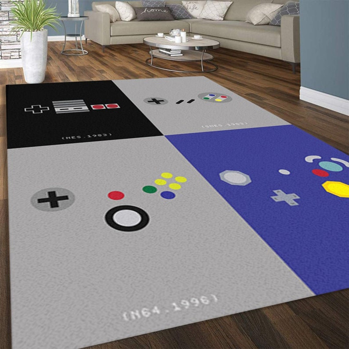 Nintendo Gaming Rug Area Rug Decorative Floor Mat Carpet Rug Etsy