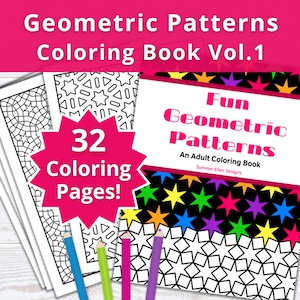 Digital Coloring Book for Adults and Kids - Pattern Coloring - Printable Gifts - Relaxing Coloring Pages - PDF Digital Download