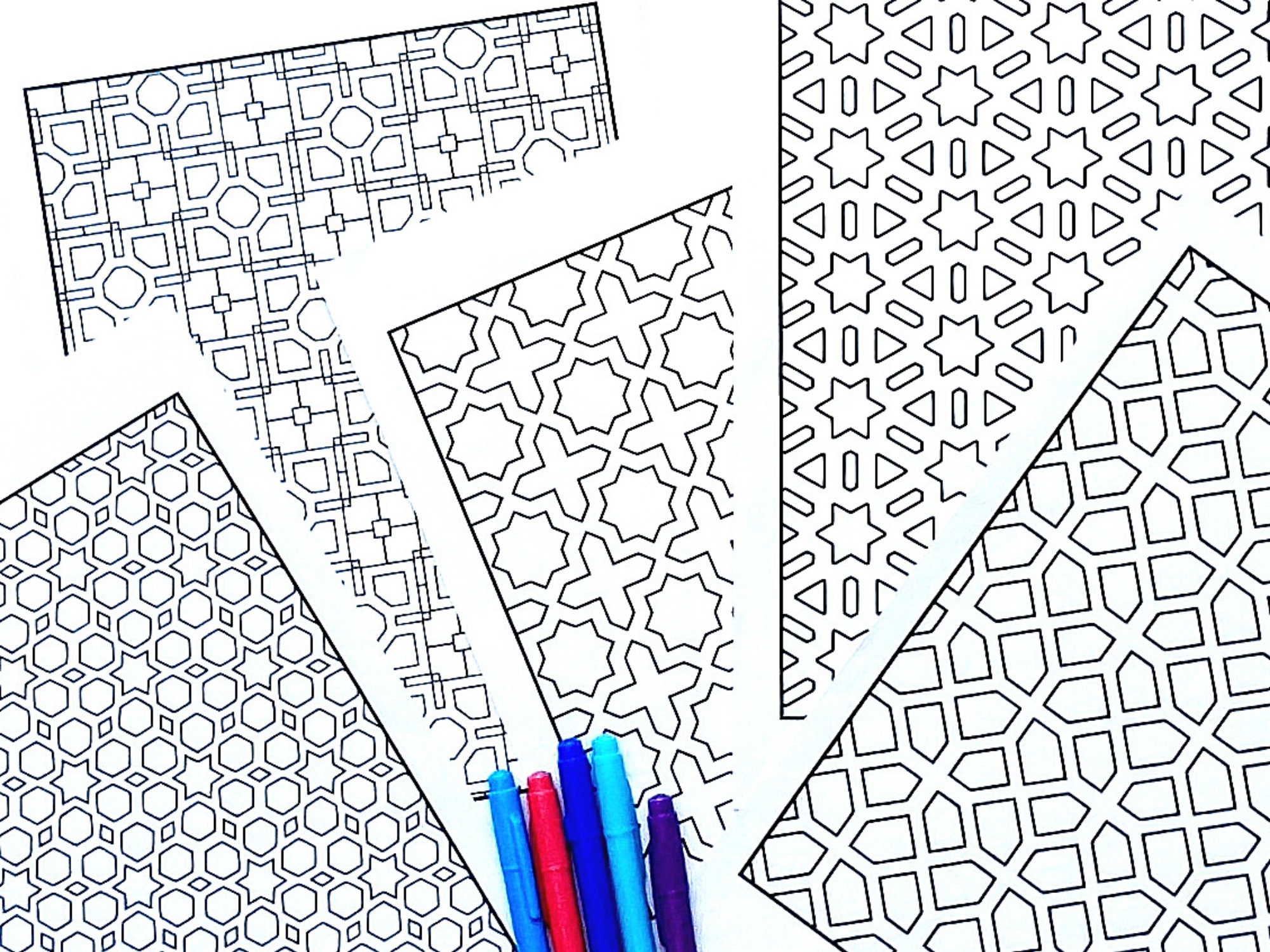 Geometric Coloring Pages Pattern Coloring Pages Downloadable Coloring ...