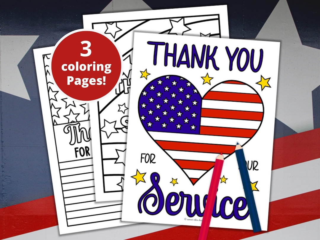 3 Thank You for Your Service Coloring Pages - Printable Coloring Pages ...