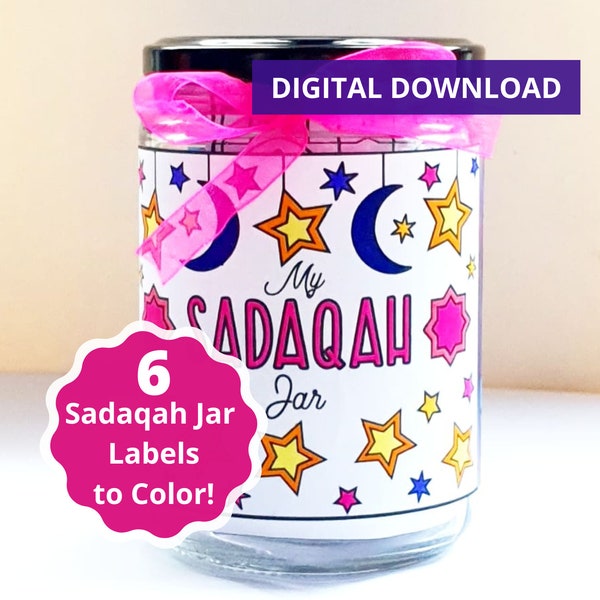 Make a Sadaqah Jar Printable Craft - Arts & Crafts Activity for Kids - Ramadan Printable - Indoor Preschool Activity - Digital Download