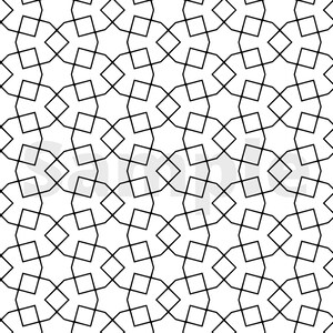 May include: A black and white geometric pattern with repeating shapes that resemble stars and squares.