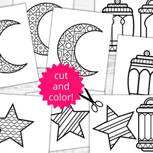 DIY Ramadan Banner With Moons, Stars and Lanterns - Ramadan Crafts ...