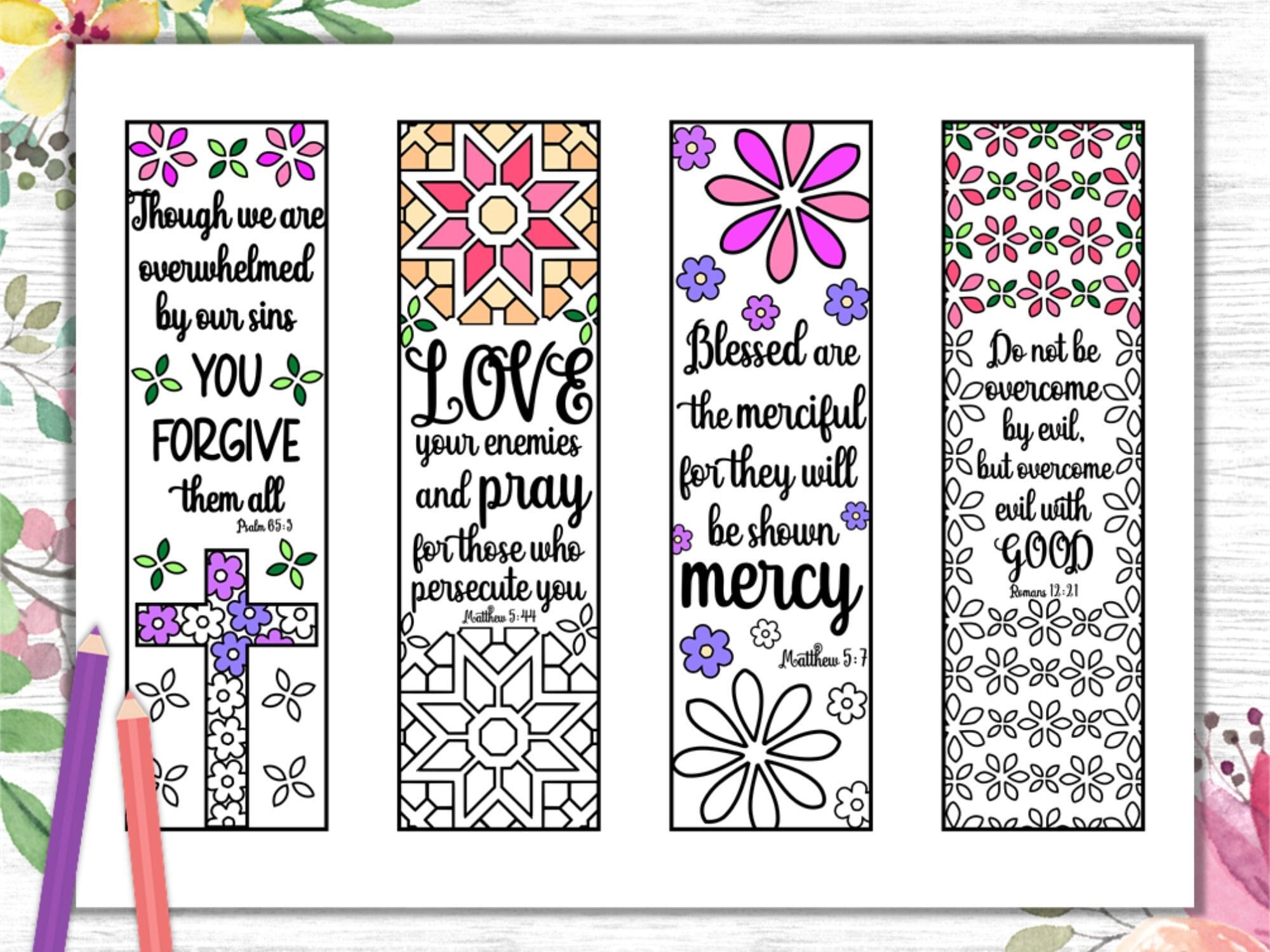 Bible Verse Bookmarks to Color Forgiveness Bible Verses Bible Study ...