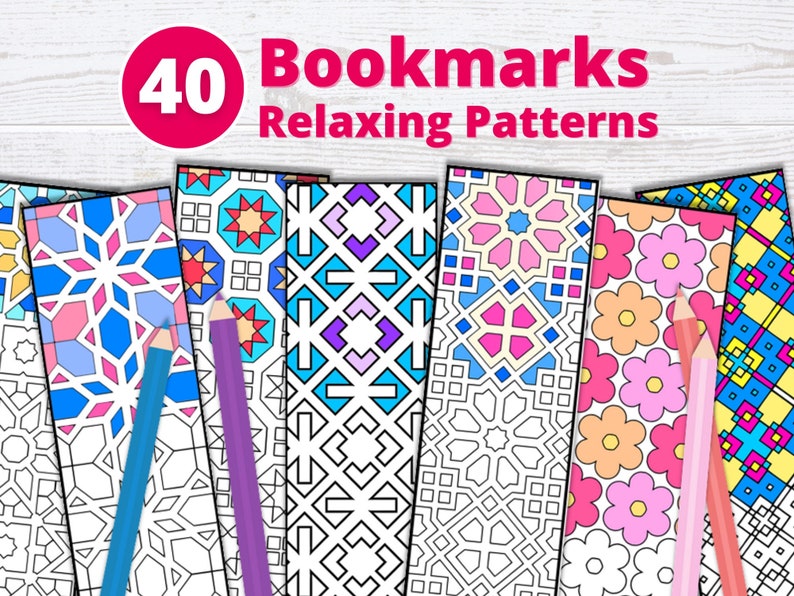 Geometric Coloring Bookmarks: Zen Art Therapy (PDF Digital Download) - Etsy