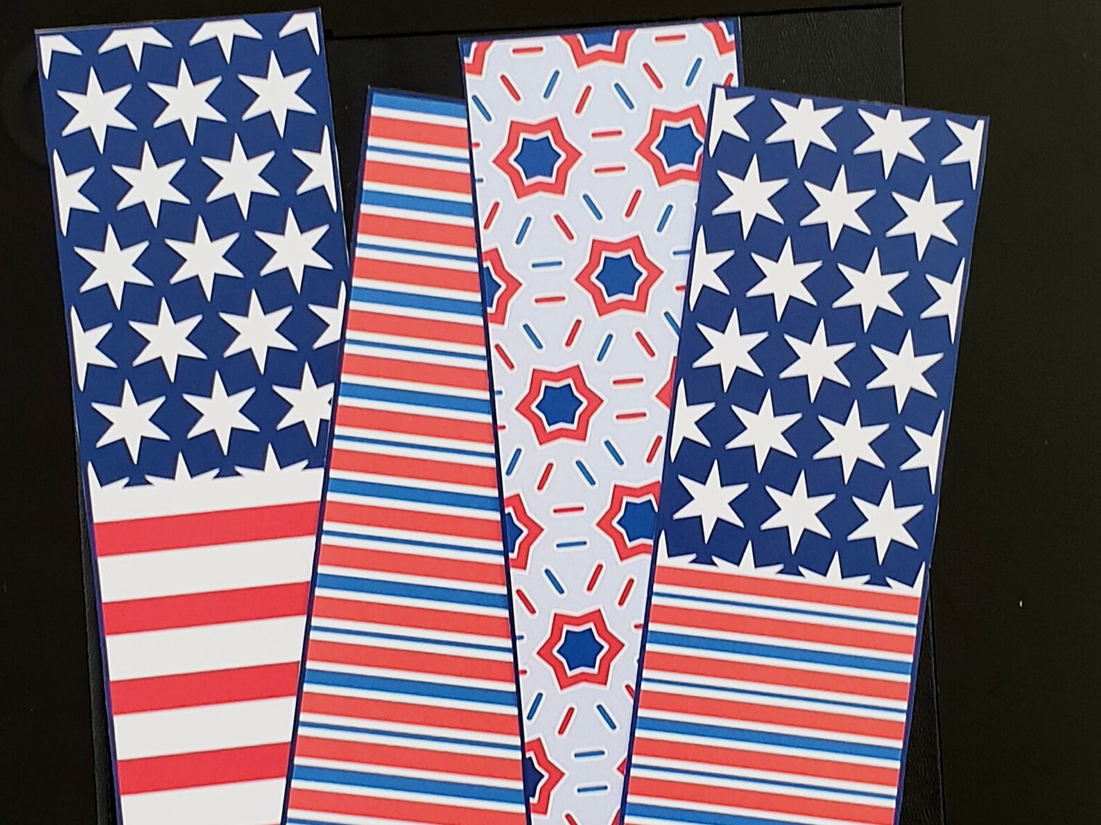 Printable American Flag Bookmarks Digital Bookmark Set 4th Etsy