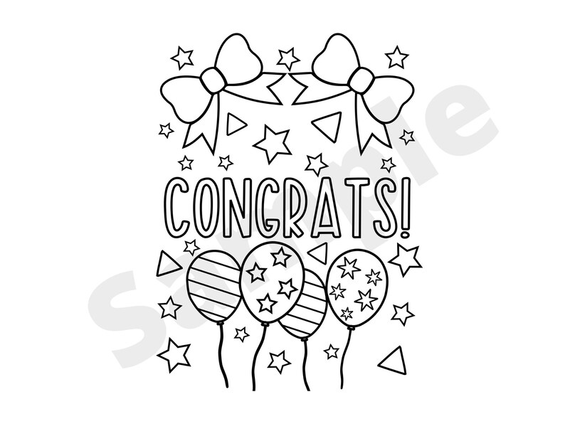 Congratulations Cards to Color Congratulations Coloring Greeting Cards