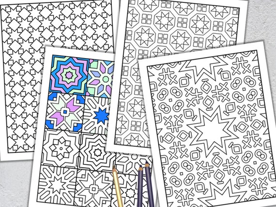 Geometric Coloring Book: Geometric Coloring Book For Adults Relaxation, Adult Coloring Pages with Geometric Designs, Geometric Patterns [Book]
