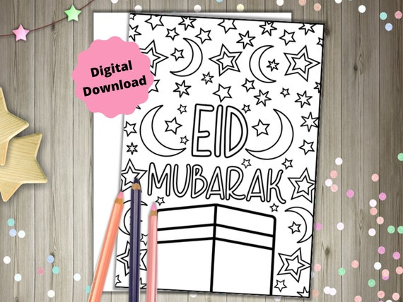 Hand Drawn Eid Mubarak Doodle Vector Line Art Stock Vector by  ©jayasenantiasa 562851324
