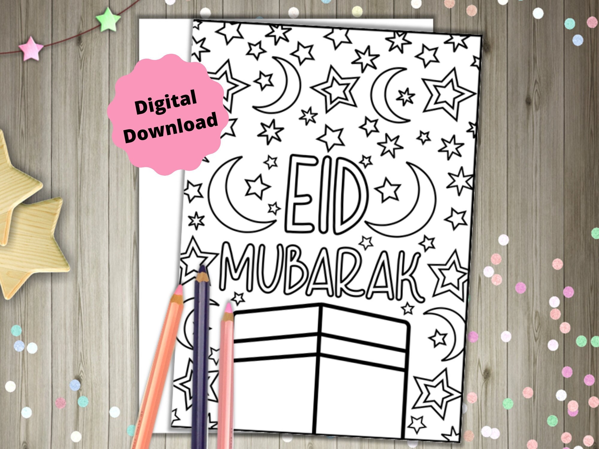 Eid Mubarak Children's Canvas Paint Set With 8 Vibrant – Muslim Memories