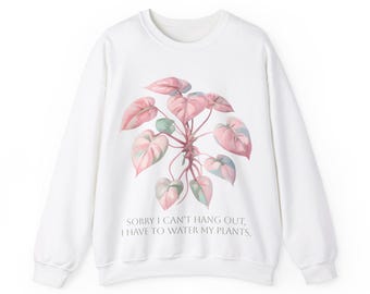Funny Plant Lover Sweatshirt, Botanical Crewneck, Gardening Pullover, Plant Mom Gift, Plant Lady Sweatshirt, Green Thumb Clothing