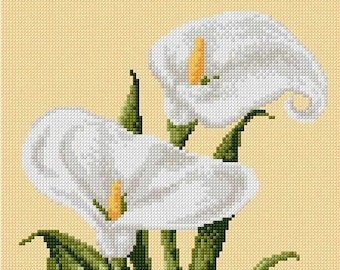 Flowers cross stitch pattern, spring flowers cross stitch, spring cross stitch