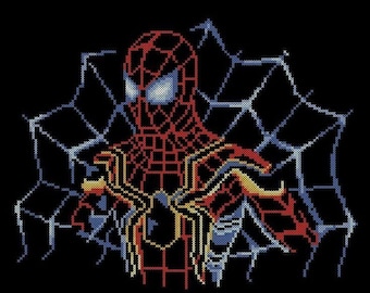 Spider Man cross stitch pattern