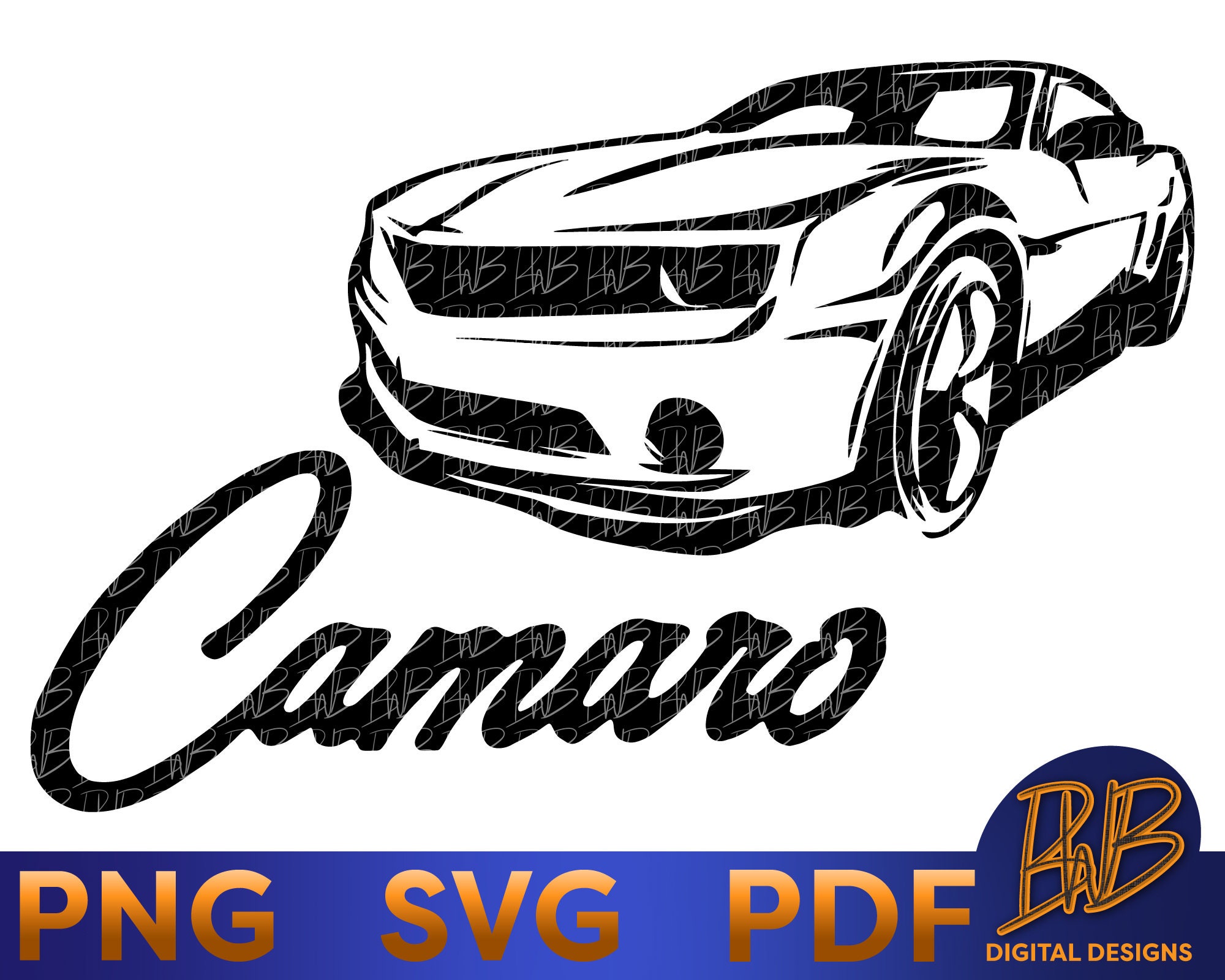Camaro with old font PNG SVG PDF Etsy
