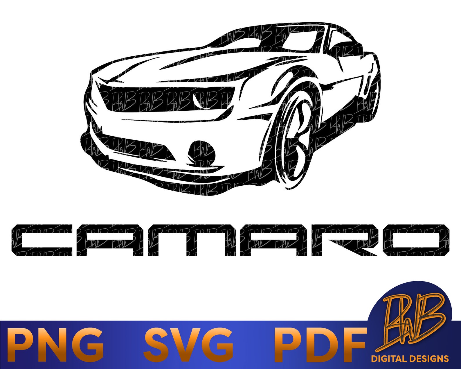 Camaro SVG PNG & PDF - Etsy