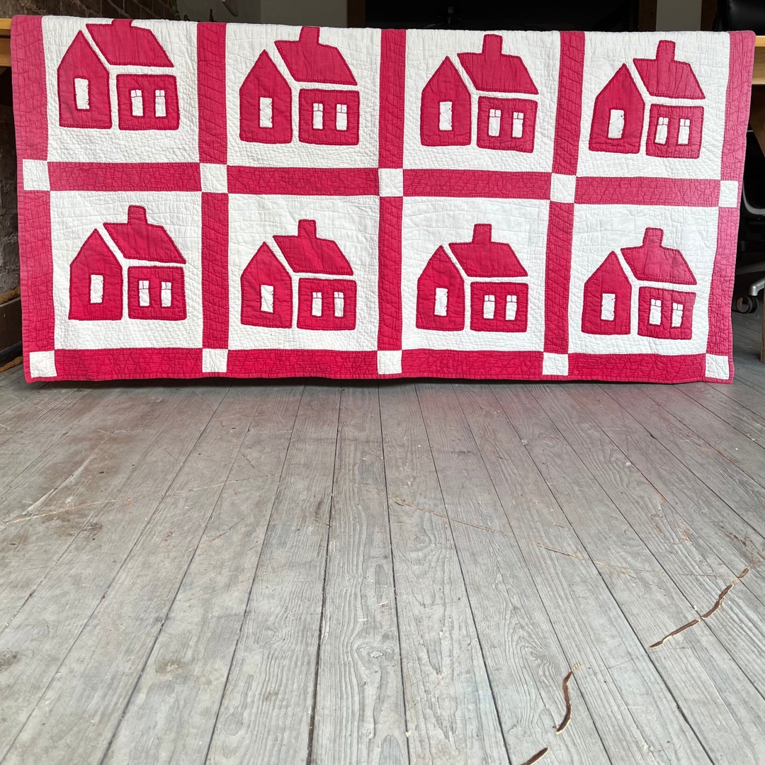 Vintage Schoolhouse Quilt Antique School House Quilt Etsy