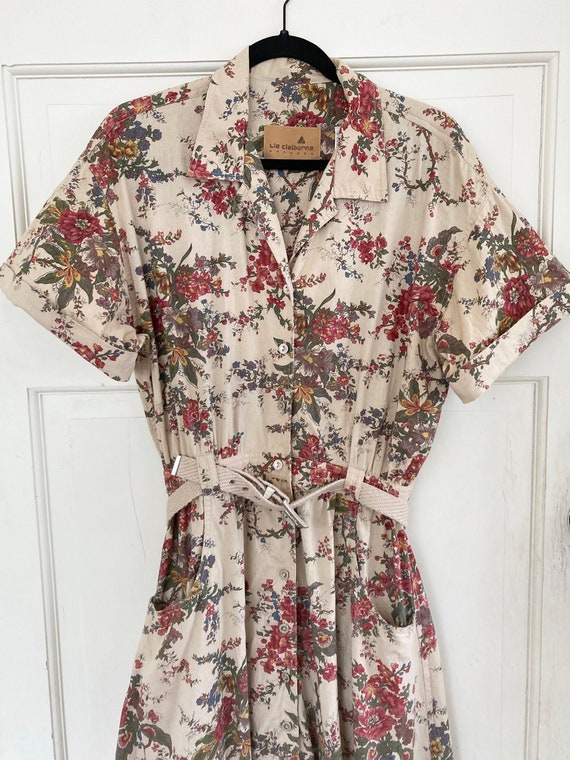Vintage Floral Midi Length Dress