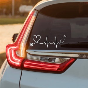 Nurse Decal | Stethoscope and Heartbeat Decal | Medical Sticker | Decal For Car | Cute Bumper Sticker | CNA Decal For Car