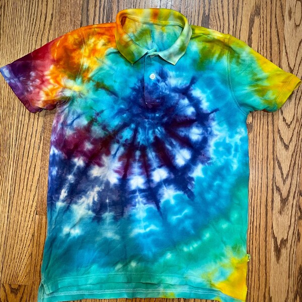 mens polo tie dye