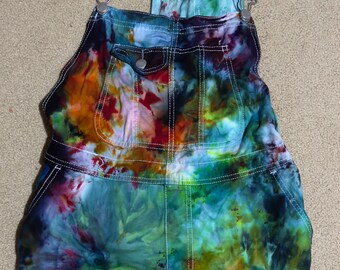 XL Tie Dye Overalls Shorts.