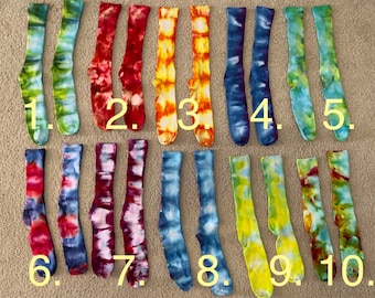 Various Colors Tie Dyed Bamboo Socks.