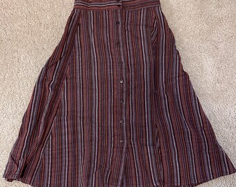 Faire Trade:  Beautiful handmade cotton skirt from Nepal.  Size SMALL.
