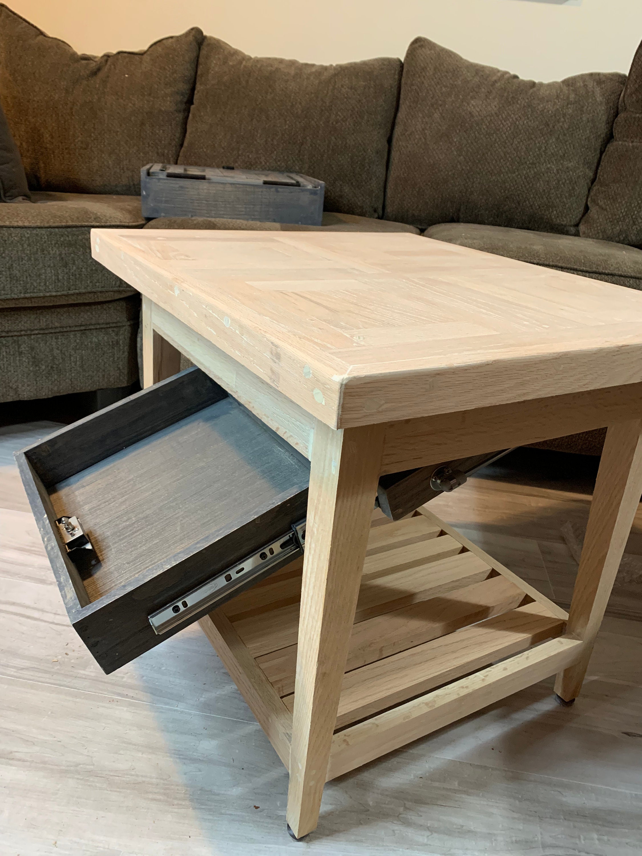 Solid Oak Gun Concealment End Table / Nightstand Etsy