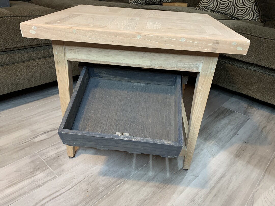 Solid Oak Gun Concealment End Table / Nightstand Etsy