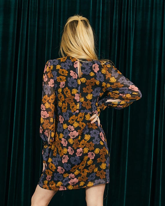 Chelsea shoulder tie chiffon dress hot sale