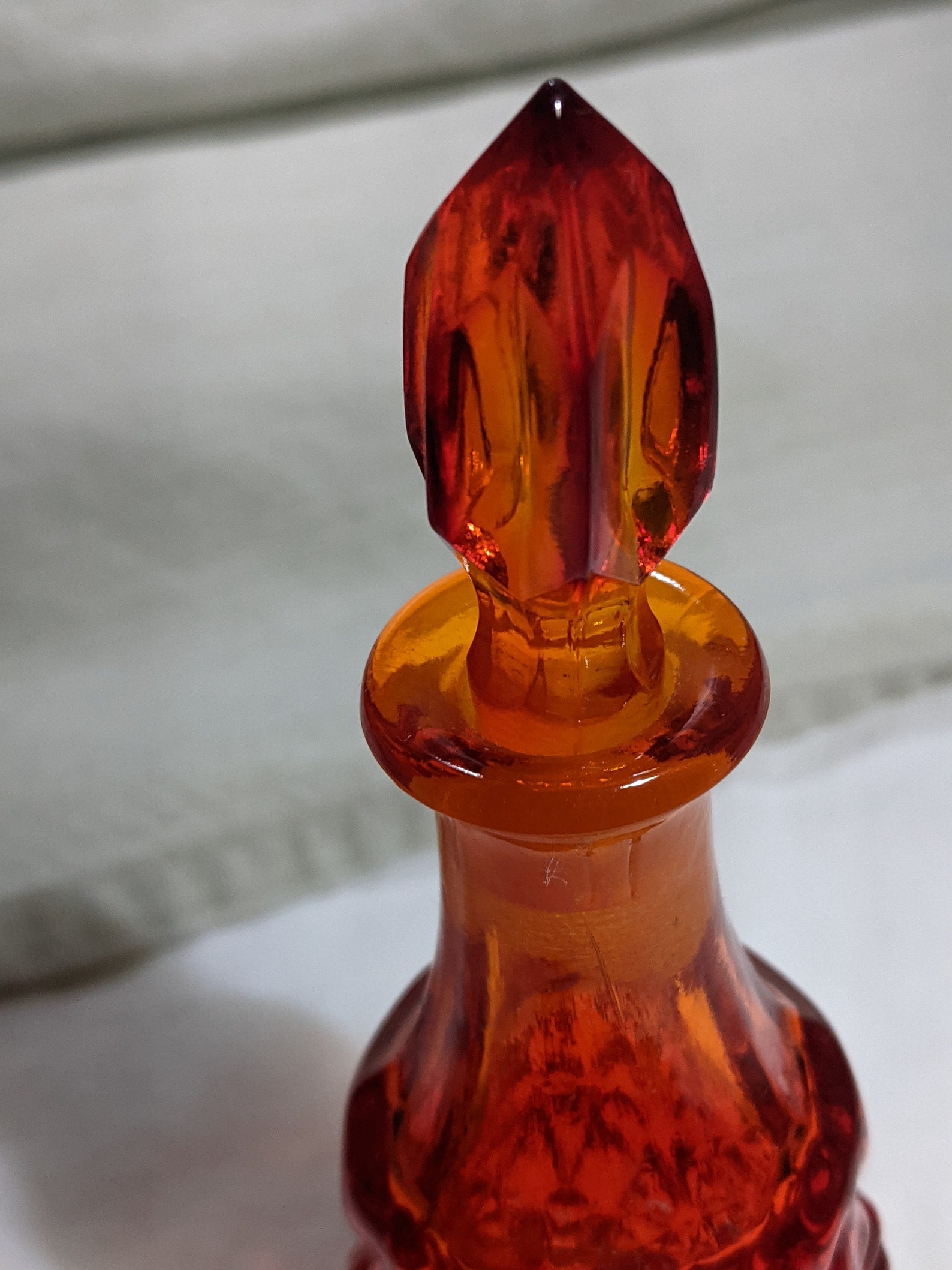 Vintage Amberina Glass Perfume Bottle | Etsy