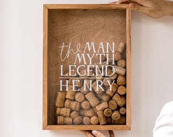 Personalized Wine Lover Gift, Housewarming Gift, Wine Cork Holder, Beer Storage Decor, Unique Gift for Him