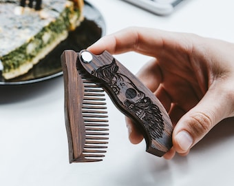 Regalo de San Valentín para hombres que lo tienen todo, peine de barba personalizado, regalos para esposos, regalos personalizados para padrinos de boda, regalo para el cuidado de la barba para él, papá