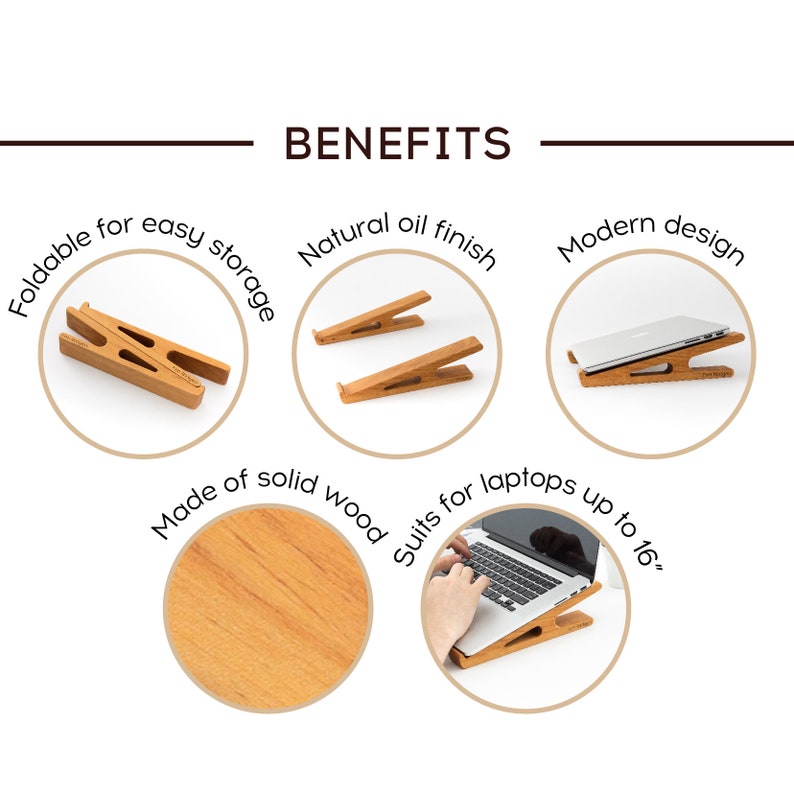 Wooden Laptop Stand Macbook Pro 13 Stand Macbook Air Laptop Etsy